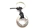 Schlüsselanhänger aus Edelstahl, 1 Ring, an Lederband - Farbwahl Wunschbeschriftung wie Name, Datum, AKTION!