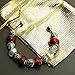 Armreif Thurcolas Style Charms Farbe rot und antikes Silber - 8