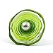Edelstahl-Armreif mit Scheibe aus Murano-Glas in Grün-Tönen, greenery, Glas-Schmuck, Wechsel-Schmuck, Unikat - 2