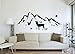 Wandtattoo Wandgestaltung Aufkleber Natur Berge Hirsch " Motiv 516 (in bester Qualität aus Markenfolie gefertigt)