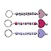 Schlüsselanhänger mit Namen Gravur Valentinstag Schultasche Rucksack Kindergartentasche Herz Schlüsselring | Mädchen Rosa Pink Flieder Namenskette
