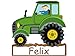 Türschild „Traktor“ personalisierbarer Aufkleber Wandtattoo für Kinderzimmer Bauernhof - 3