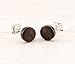 Ø6mm Schwarze Holz Ohrstecker Mini Kleine Ebenholz Männer Fake Plugs Ohrringe hölzerne Mini Ohrring kleine runde Holzohrstecker wooden earrings wood post studs - 2