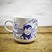 Kaffeebecher / Becher Piet maritimes Design - Porzellan blau-weiss von Ahoi Marie