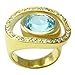 Aquamarin Ring 6,25 ct. mit Diamanten (Gelbgold 585) Aquamarinring