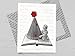 Weihnachtskarte, Weihnachtsbaum,für Buchliebhaber, mit handgemachtem Umschlag aus Buchseiten,als Buchgutschein, für Leseratten, nostalgische Klappkarte mit Weihnachtsbaum aus einem Buch - 4