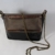 Abend Handtasche Lack PU-Leder kombiniert mit Echtleder in Bronze Metallic -