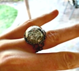 Antike Bronze Löwenzahn Samen Ring - Weinlese Blumen Schmucksachen Rustikaler einstellbarer kundenspezifischer Ringe -