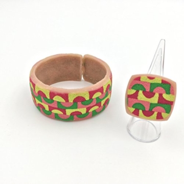 Armband + Ring in Polymer Clay -