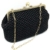 BRIGITTA - Handmade in Italy - Handtasche elegant. Schwarz. Evening black clutch purse with golden vintage kiss clasp. - 