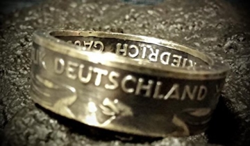 Coinring, Münzring, Ring aus Münze (5 DM-Gedenkmünze 