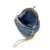 DAFNE - Handmade in Italy - Handtasche elegant. Kleine Kupplung. Turquoise. Evening cyan clutch purse / coin wallet, with vintage kiss clasp. - 