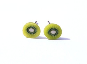 ☆ Kiwi ☆ fruchtige Ohrstecker ☆ Kiwiohrstecker Kiwiohrringe - 