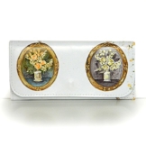 Handbemaltes Lederportemonnaie "Vintage-Style", Mini Clutch -