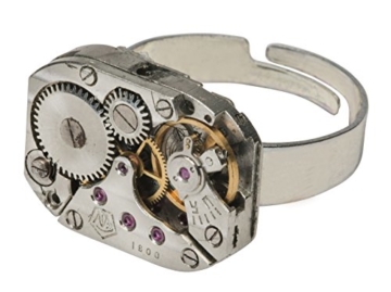 Handgemachter Steampunk Ring Rechteckig - 