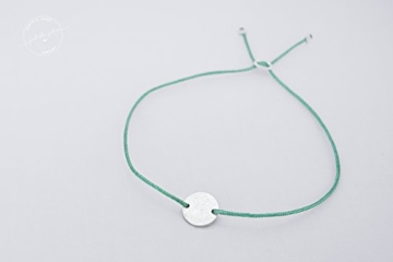 JADE - zartes layering Armband (925 Sterling Silber & Nylon) - 