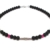 Kette schwarz silber pink - Metallperlen mit Ornament - Kristalle von Swarovski® -