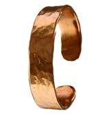 Kupferarmband / "3" / handgeschmiedet aus massivem Kupfer / 3mm dick / 15mm breit / Größe Large -