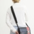 Lederhandtasche, schwarze Umhängetasche, femininer Crossbodybag - 