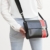 Lederhandtasche, schwarze Umhängetasche, femininer Crossbodybag - 