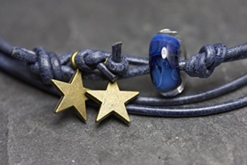 little stars - blau/alaska Lederarmband - 