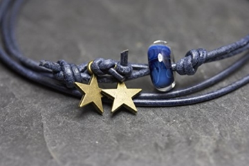 little stars - blau/alaska Lederarmband - 