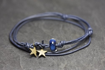 little stars - blau/alaska Lederarmband -