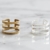 Messing Ring minimalistisch geometrisch - 