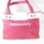 modische Handtasche Pink/Weiss Schlange - 