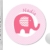 Namensaufkleber • Elefant rosa • 24 Stück (N6) Aufkleber / Sticker vom Papierbuedchen - 
