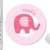 Namensaufkleber • Elefant rosa • 24 Stück (N6) Aufkleber / Sticker vom Papierbuedchen -