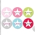 Namensaufkleber • Stern Mädchen • 24 Stück (N87) Aufkleber / Sticker vom Papierbuedchen - 