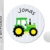 Namensaufkleber • Traktor grün • 24 Stück (N49) Aufkleber / Sticker vom Papierbuedchen -