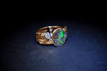 Opal Ring Brillant 18 Karat Gold - 