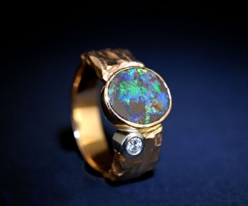 Opal Ring Brillant 18 Karat Gold -