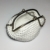 PERLA - Handmade in Italy - Handtasche elegant. Kleine Kupplung. Weiß. Evening white clutch purse / coin wallet, bronze kiss clasp. - 