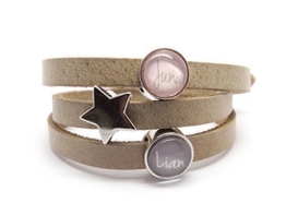 Personalisiertes Lederarmband mit Wunschnamen -