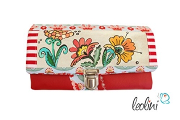 Portemonnaie Geldbeutel Brieftasche Geldbörse Blumen - handmade, Unikat von Leolini -