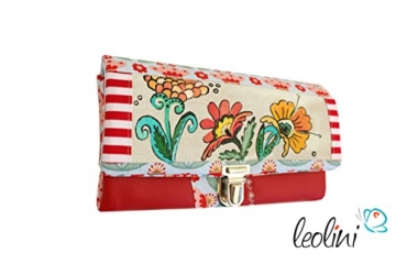 Portemonnaie Geldbeutel Brieftasche Geldbörse Blumen - handmade, Unikat von Leolini - 