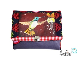 Portemonnaie Geldbeutel Brieftasche Geldbörse Kolibri - handmade, Unikat von Leolini -