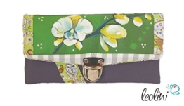 Portemonnaie Geldbeutel Brieftasche Geldbörse Orchideen - handmade, Unikat von Leolini -