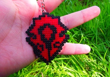 Schlüsselanhänger Horde World of Warcraft – Blizzard • Hama Beads • Pixel/art - 