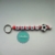 Schlüsselanhänger mit Namen Gravur Motivperle Fußball Kindergartentasche Schultasche Rucksack Schlüsselring Vereinsfarben rot weiß | Junge Mädchen Namenskette -