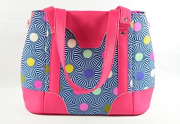 Schultertasche, Handtasche aus Designerstoffen mit Kunstleder, Handgemacht, limitiert - 