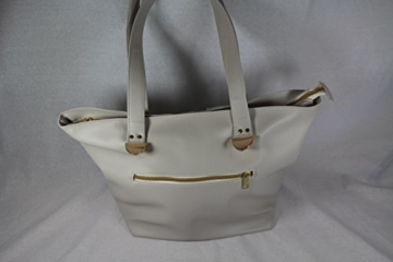 Shopper Handtasche PU Leder kombiniert mit Ankerstoff - 