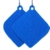 Topflappen blau gehäkelt aus Baumwollgarn 100 % Baumwolle -