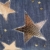trendige Sternen Handtasche Echtleder Bronze/Metallic kombiniert mit Jeans - 