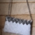 UNIKAT Clutch-Tasche mit Motiv Party Clutch weiß und schwarz laminiert Lack Gesteppt Handtasche - 