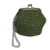 VIRGINIA - Handmade in Italy - Handtasche elegant. Grün. Evening green clutch purse / coin wallet, vintage kiss clasp. -