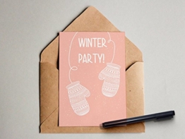 "Winter-Party" Grußkarte Postkarte -